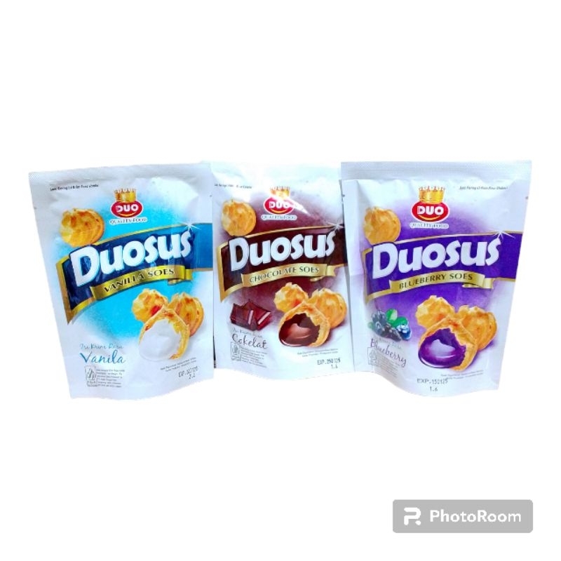 

DUOSUS BLUEBERRY SOES CHOCOLATE SOES VANILLA SOES/SOES KERING/SNACK SUS/SUS KERING ENAK TERMURAH