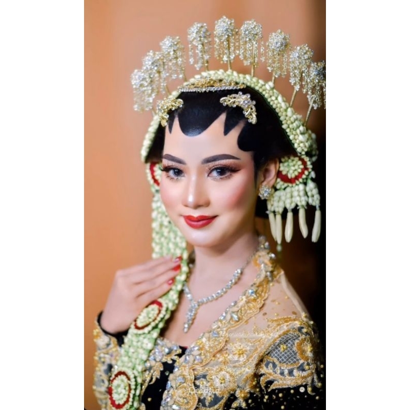 ronce melati solo sanggul kotak-hana melati - melati asli
