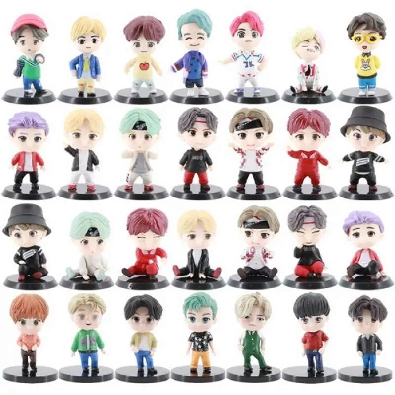 Action Figure BTS KPOP - Figure set isi 7 - chibi