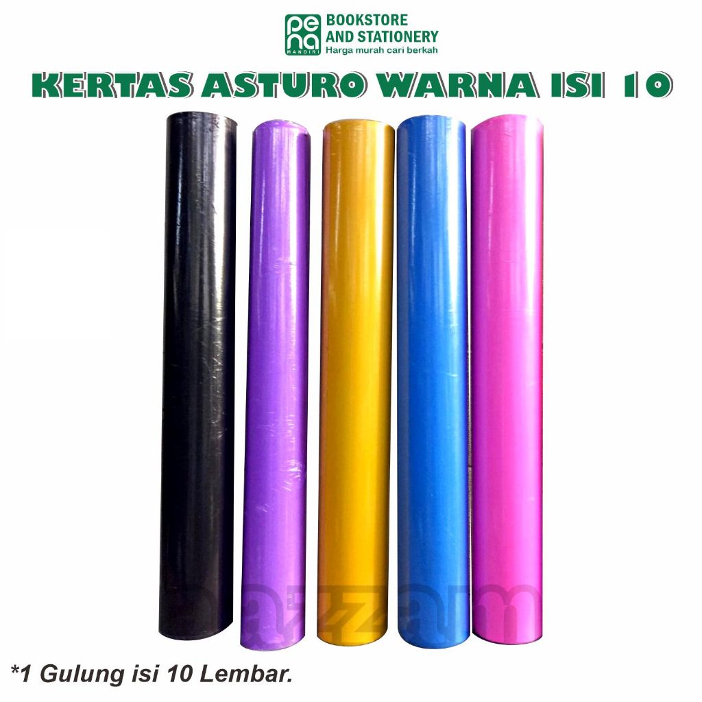 

1 Roll Kertas Pelangi Polos Kertas Asturo Polos Isi 10 lembar