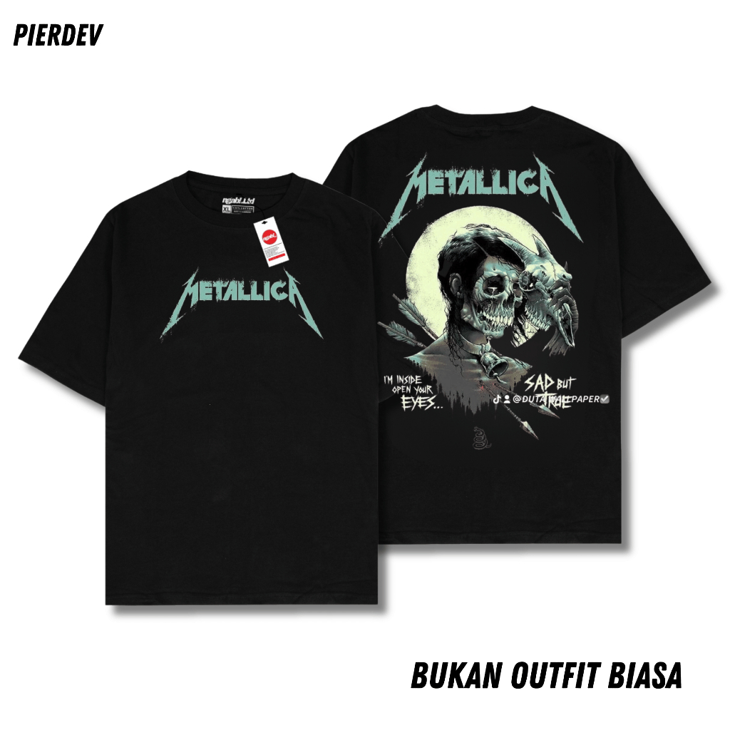 KAOS METALLICA/ METALICA / NIRVANA / RAMONES / ACDC / BLACK SABBATH / KAOS MUSIC BAND METAL TSHIRT B