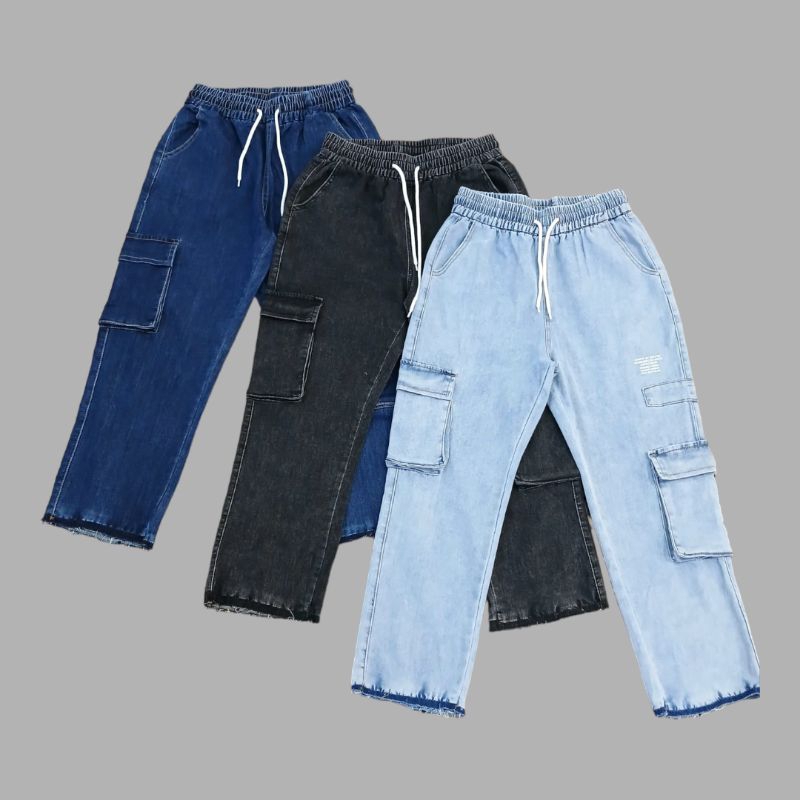 celana cargo jeans import bangkok cargo jeans highwaist stretch cargo import bangkok