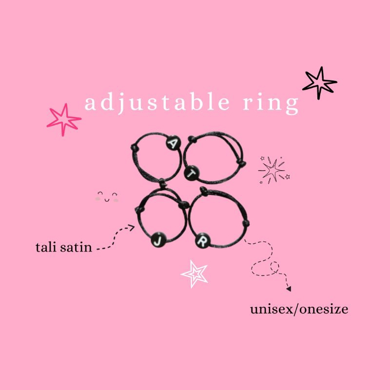 cincin manik/cincin korea/cincin huruf/cincin couple