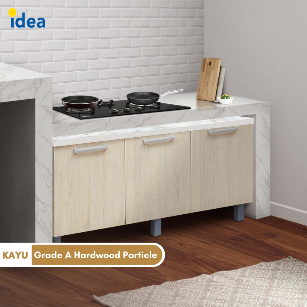 IDEA DENVER Kitchen Set Lemari Kabinet Dapur Kayu Modern Minimalis Bawah 2 / 3 Pintu Coklat Muda