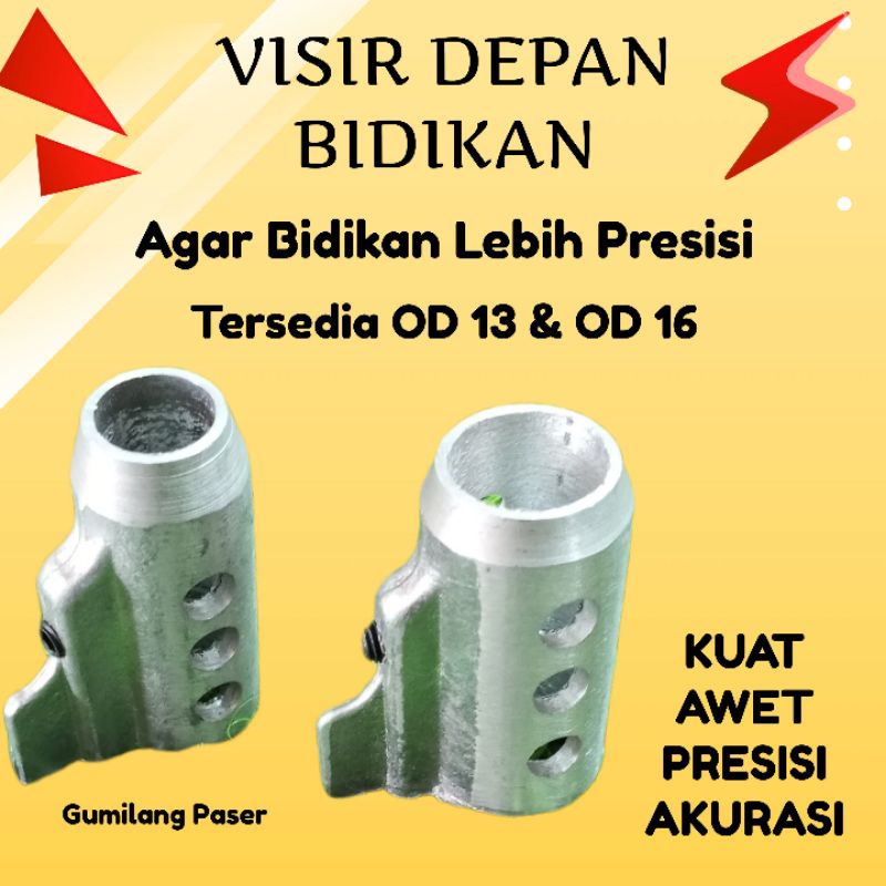 Visir depan OD 13 dan OD 16 bahan alumunium