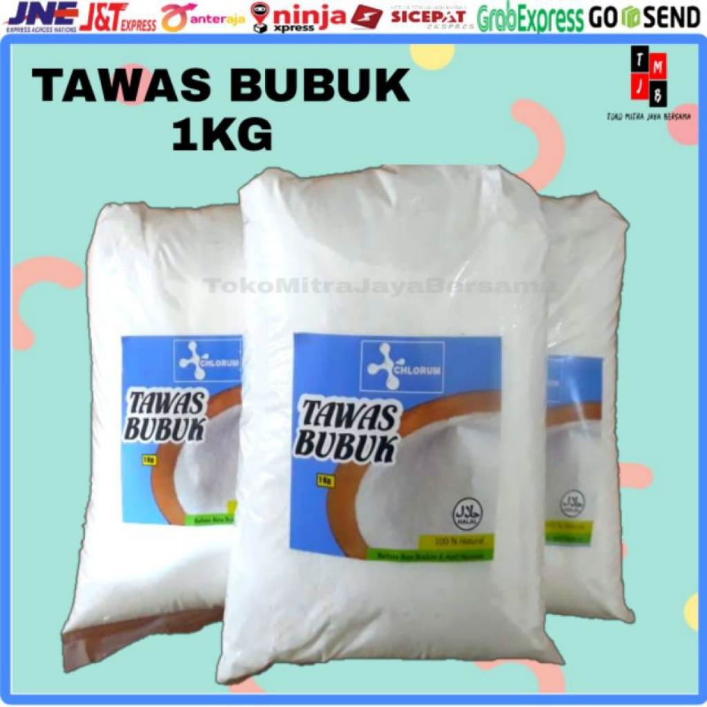 Tawas Bubuk 1KG Natural Deodorant Menghilangkan Bau Ketiak Menjernihkan Air