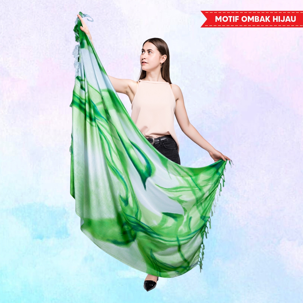 Unik Kain Pantai Bali Sarung Sarong Pantai Bali Motif Sarung Ombak Wanita