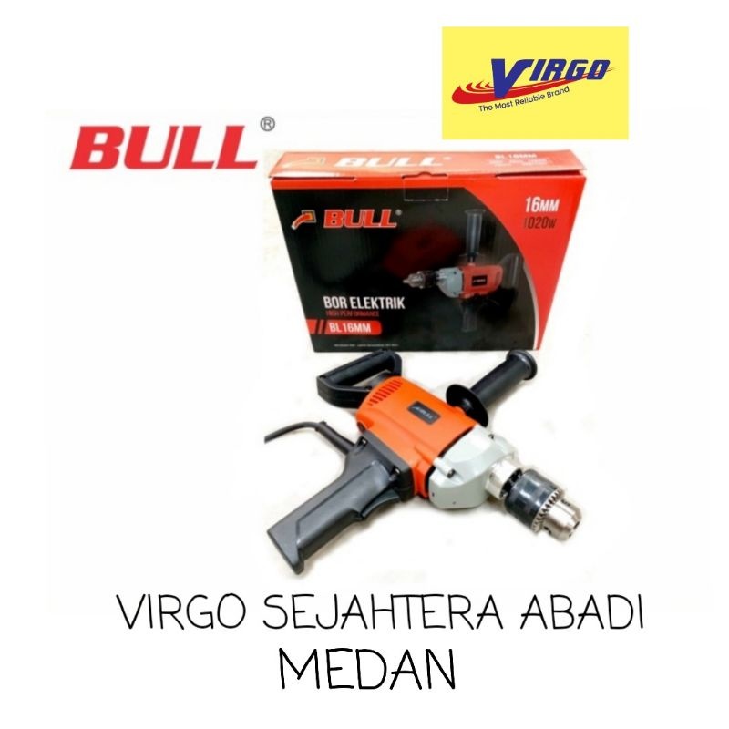 BULL BL16MM MESIN BOR TANGAN ELEKTRIK 16mm 16 mm  BL 16MM BL 16 MM