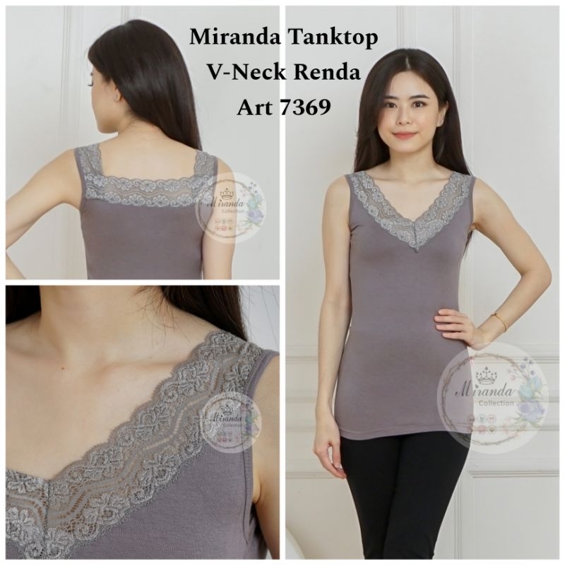 Tanktop Miranda / Tank Top V-Neck Renda - Miranda 7369