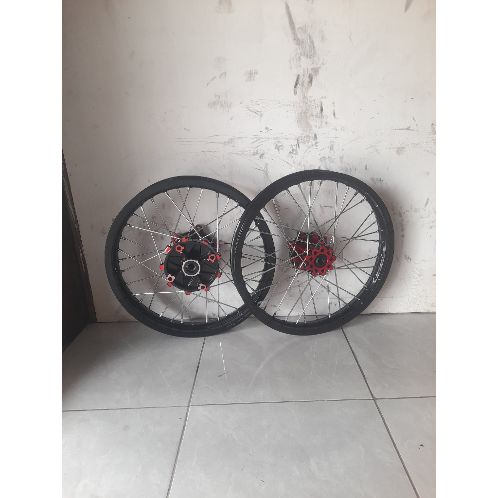 paket velg semi cacing crf150l ring 17 velk set 160/185-17 tanpa ban