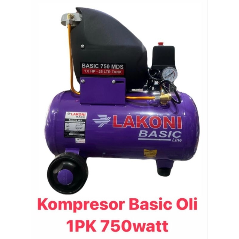 Kompresor Lakoni  Basic 750 MD Oli 1PK 25liter  UNGU
