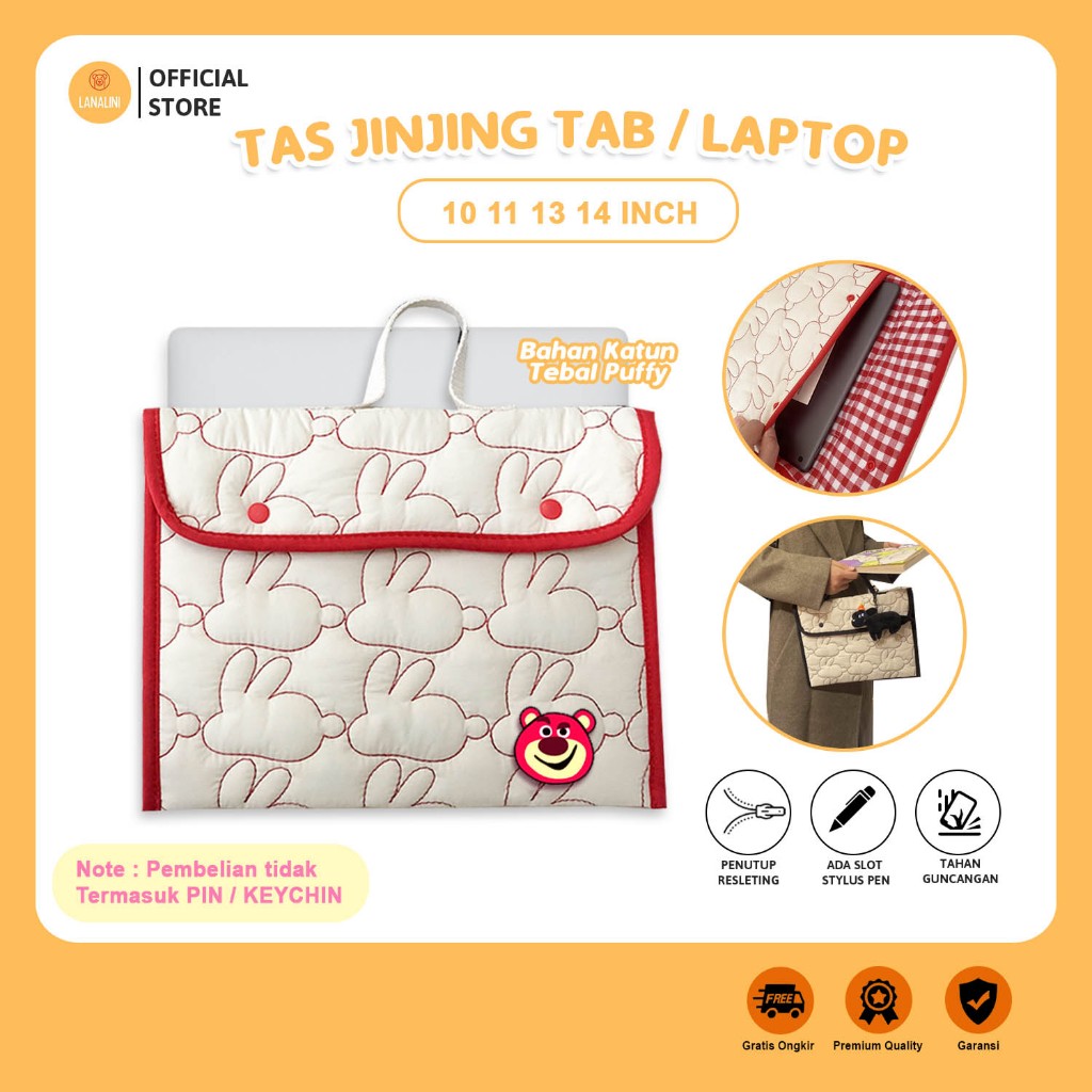 Tas Laptop Jinjing Wanita Fashionable Lucu Cute Sleeve Handbag Dompet Pouch Tempat Laptop Acer aspir