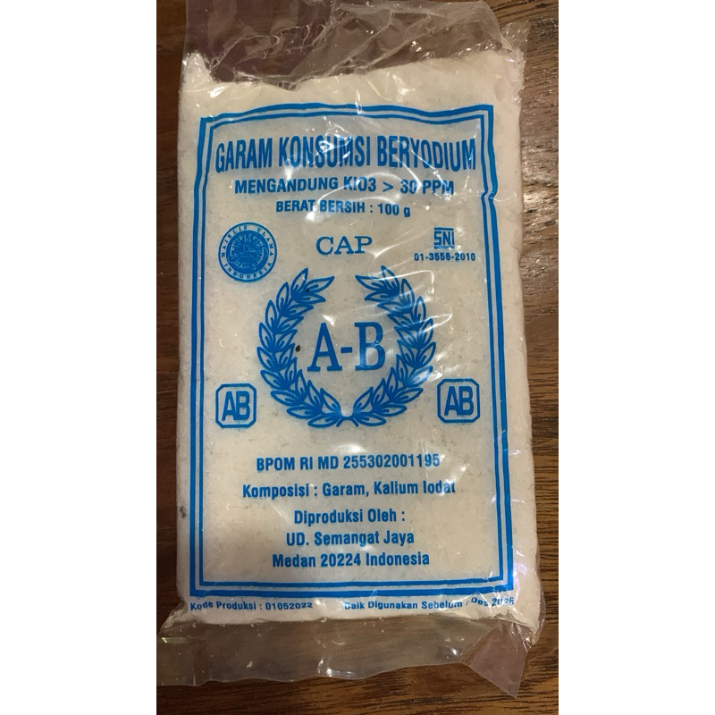 

Garam konsumsi beryodium 200gram/1bal 10bgks