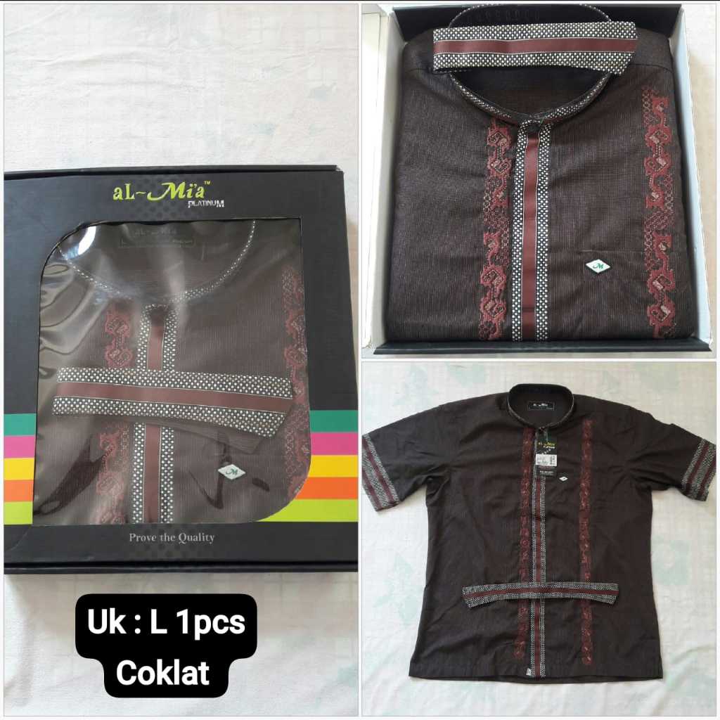 BAJU KOKO AL-MIA PLATINUM LENGAN PENDEK