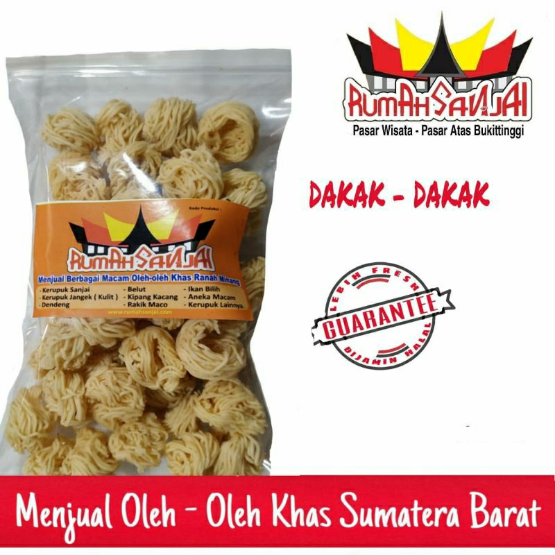 

Kue Dakak - Dakak Simabua 250 gram Asli batusangkar By Rumah Sanjai