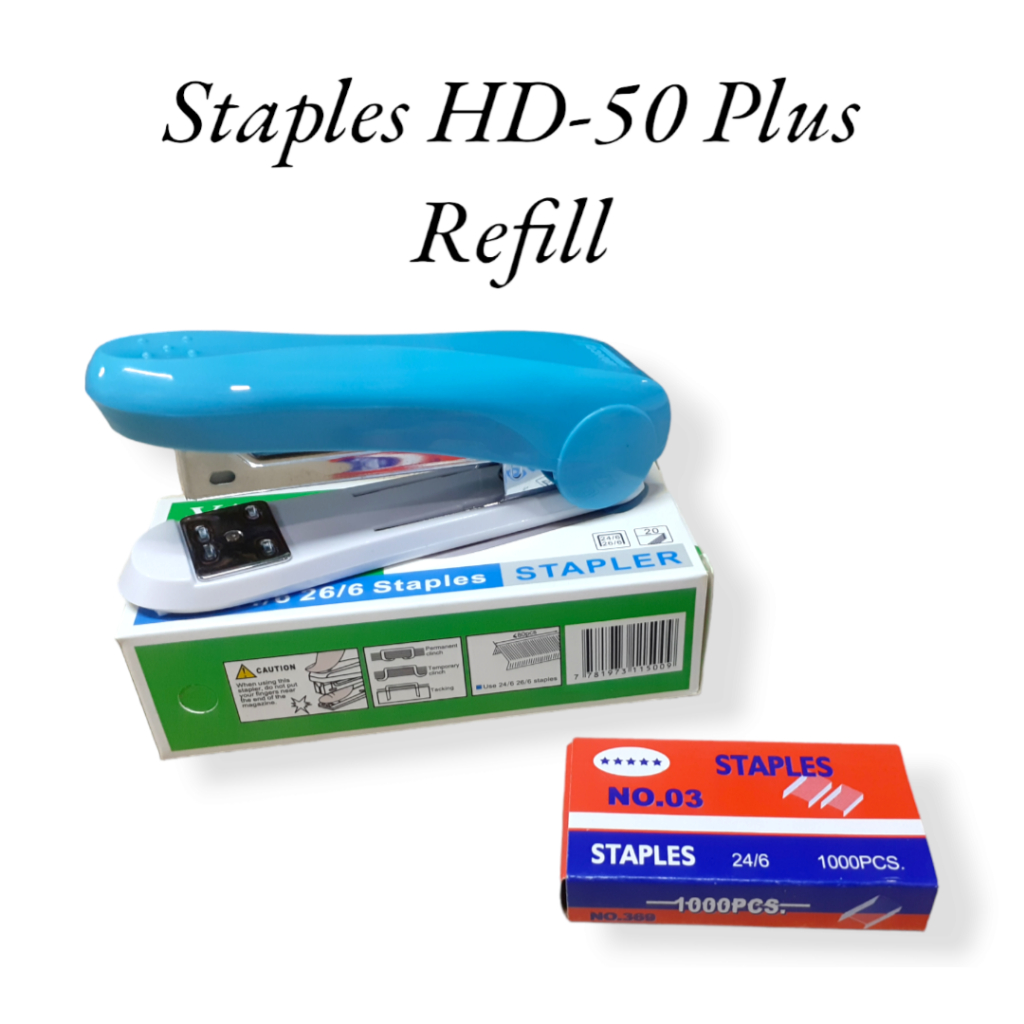 

2 In 1 Staples + Isi Vanco Stapler / Staples HD-50 / Hekter Besar Plus Refill Atau Isi