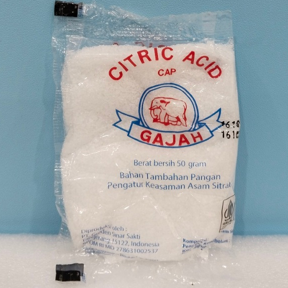 

Garam asam / CITRIC acid merk gajah 50gram