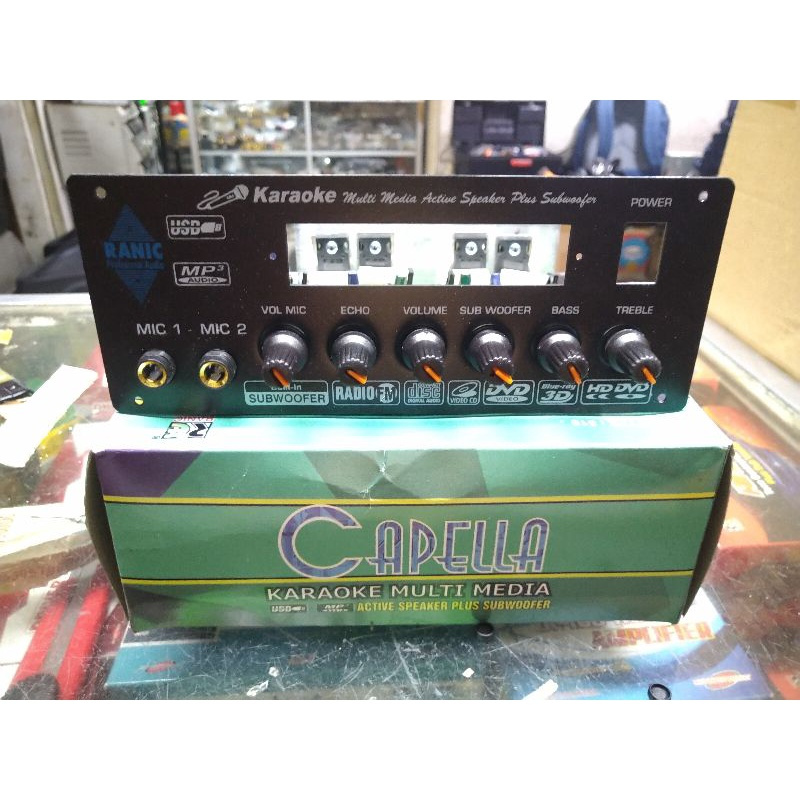 Kit Aktif Speaker Stereo Karaoke Mic Echo Subwoofer Tanpa MP3
