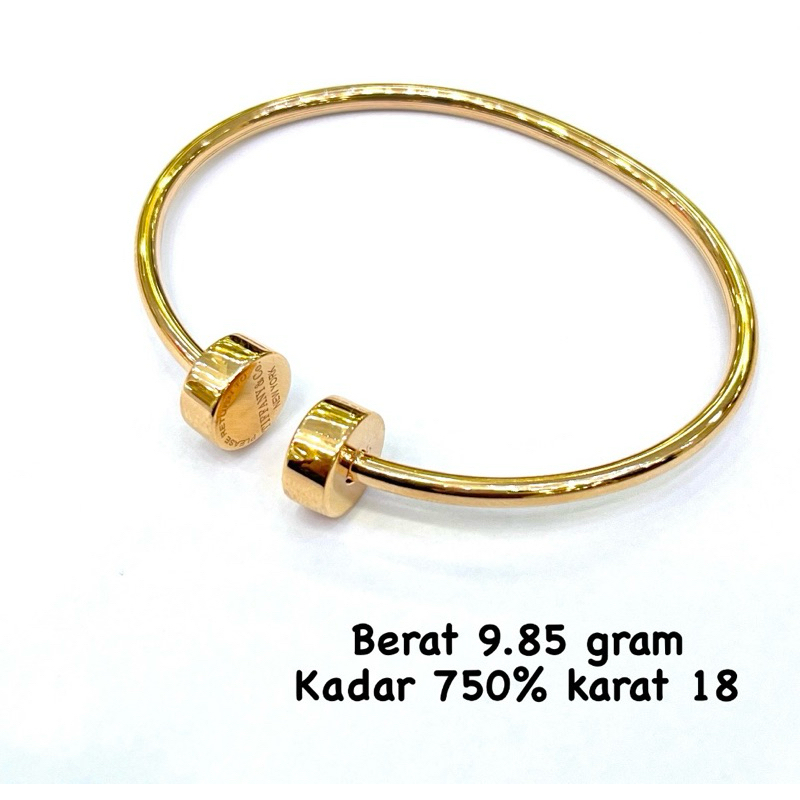 gelang bangle italy emas 750%karat 17