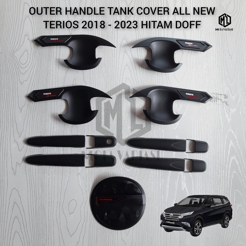 Outer Pintu Cover Handle Tank Cover Mobil All New Terios 2018 - 2023 Hitam Doff