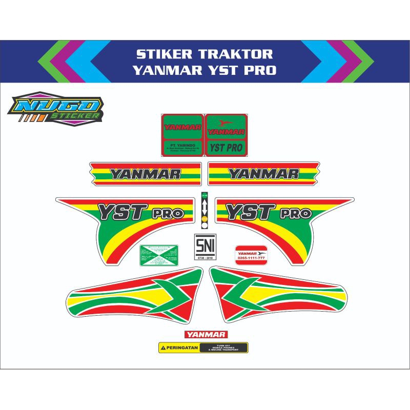 stiker mesin traktor Yanmar yst pro