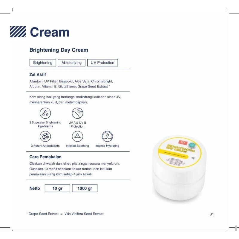 DEF Brightening Night Cream Derma Elok Farma