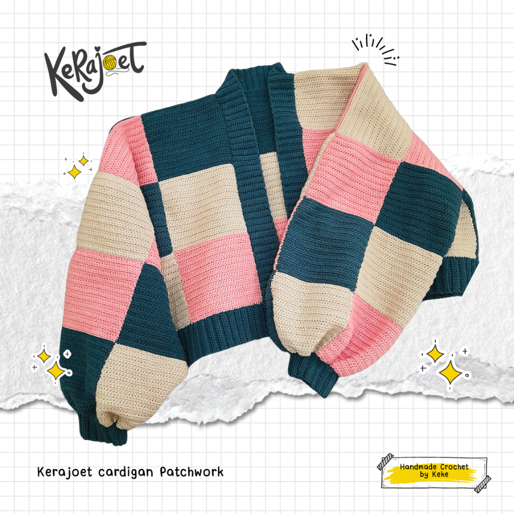 Cardigan Patchwork Crochet Handmade