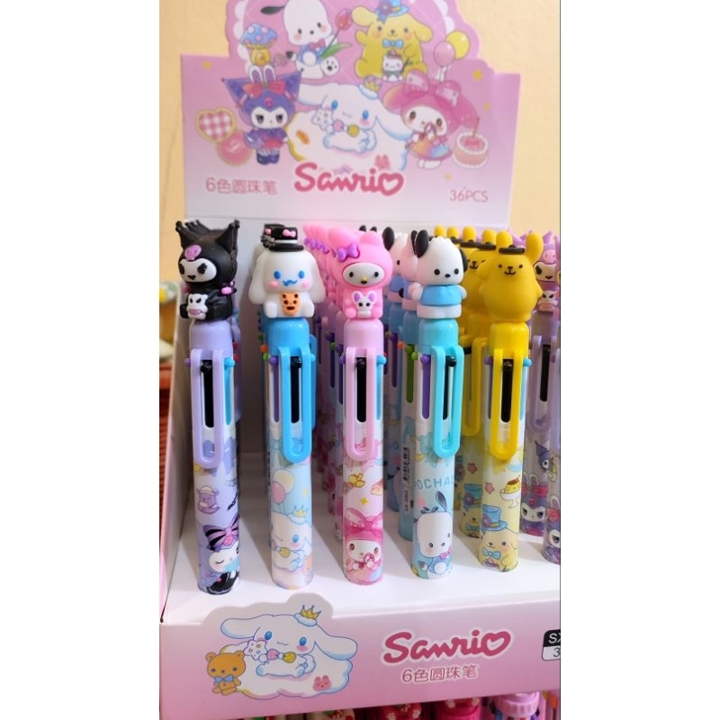 

1 BOX PEN 6 WARNA SANRIO EKSLUSIVE