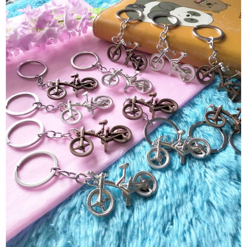 12 Pcs Gantungan Kunci Besi Sepeda/Gantungan Tas/Grosir