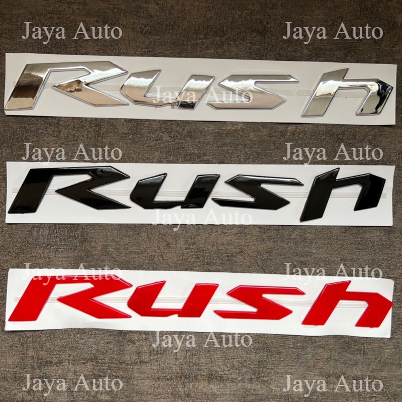 Emblem Kap Mesin Mobil Rush Emblem Rush