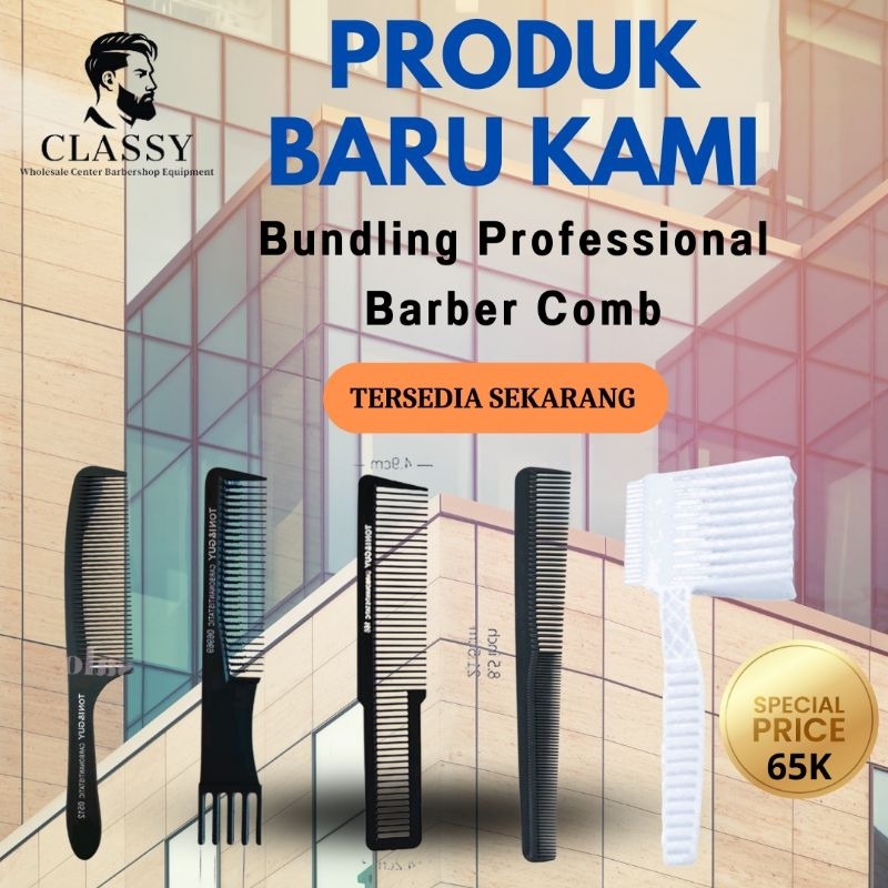 Paket Bundling Sisir Barber 5 pcs
