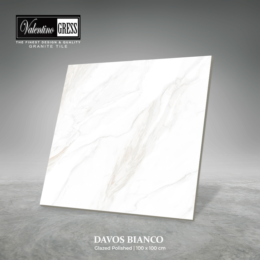 GRANITE VALENTINO GRESS 100X100 CM - DAVOS BIANCO