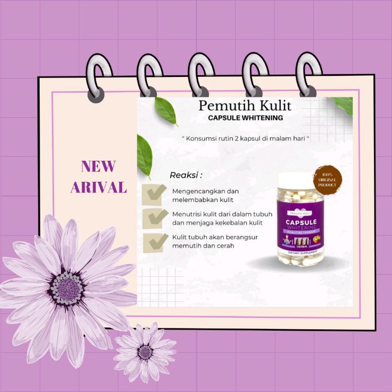 [ BISA COD ] CAPSULE WHITENING | KAPSUL PEMUTIH KULIT | PEMUTIH KULIT BADAN PERMANEN