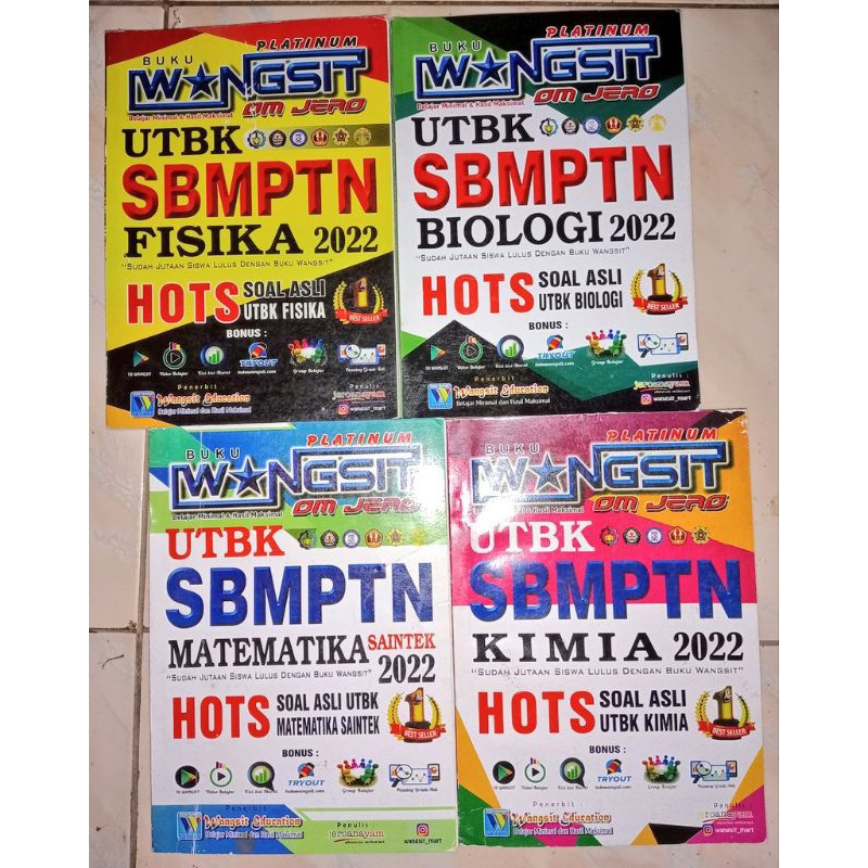 buku preloved wangsit platinum UTBK SBMPTN 2022 om jero |KIMIA| FISIKA| BIOLOGI |MATEMATIKA|