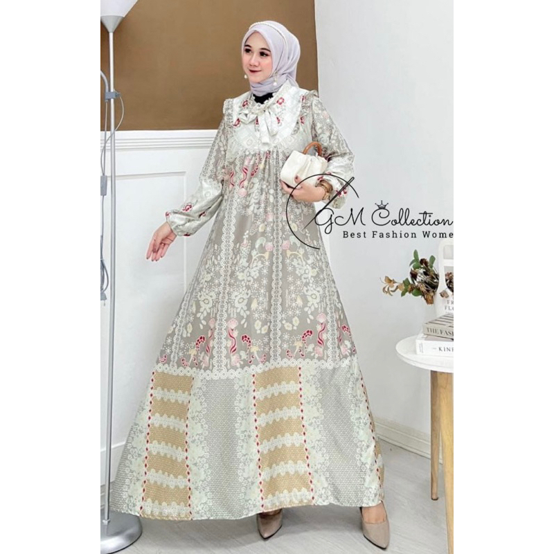 PROMO Gamis Anjani Armani Silk Premium baju kekinian lebaran termurah 2024