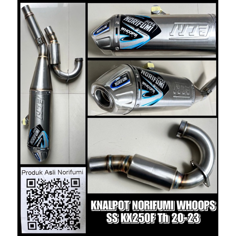 KNALPOT NORIFUMI WHOOPS STAINLESS KX250F TH 20-23