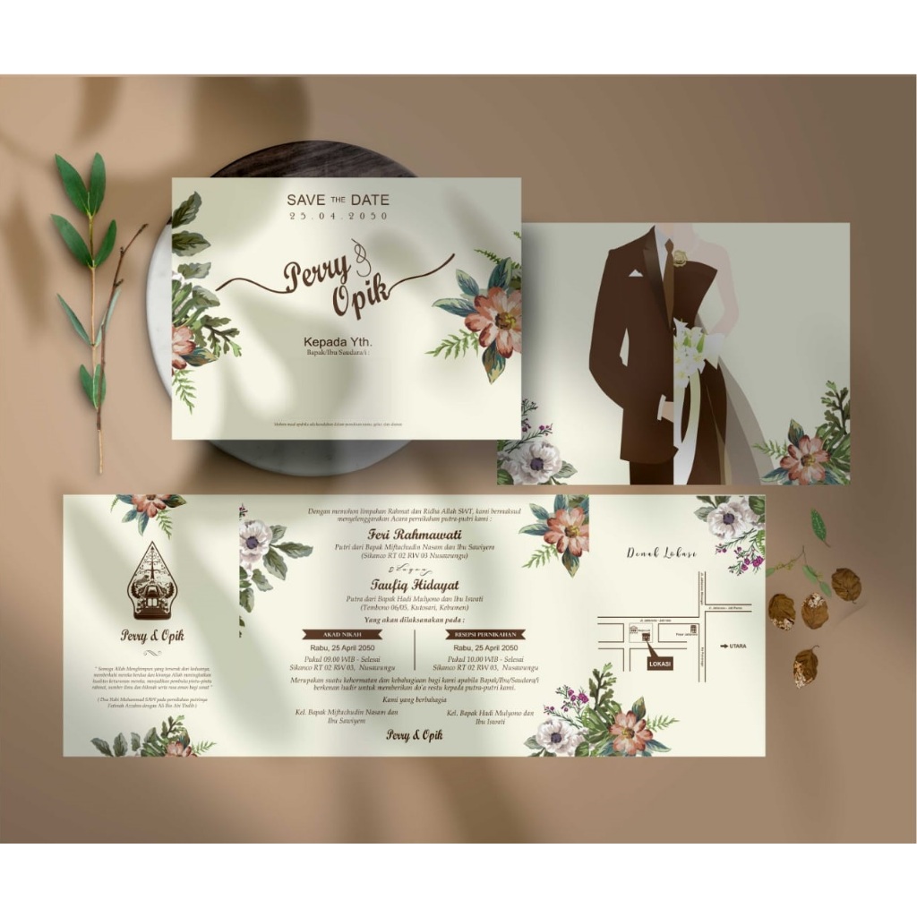Undangan Pernikahan Rustic Murah  ❤ | Undangan Griya seri SCC-011