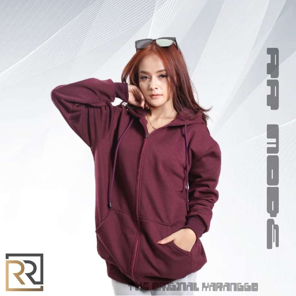JAKET ZIPPER HOODIE XXL SWEATER PRIA WANITA - JAKET OVERSIZE XXL