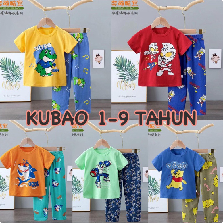 Keluaran Terbaru KUBAO BAJU TIDUR ORGANIK ANAK 19 TAHUN  CP8  PIYAMA IMPORT ANAK  SETELAN TIDUR IMPO
