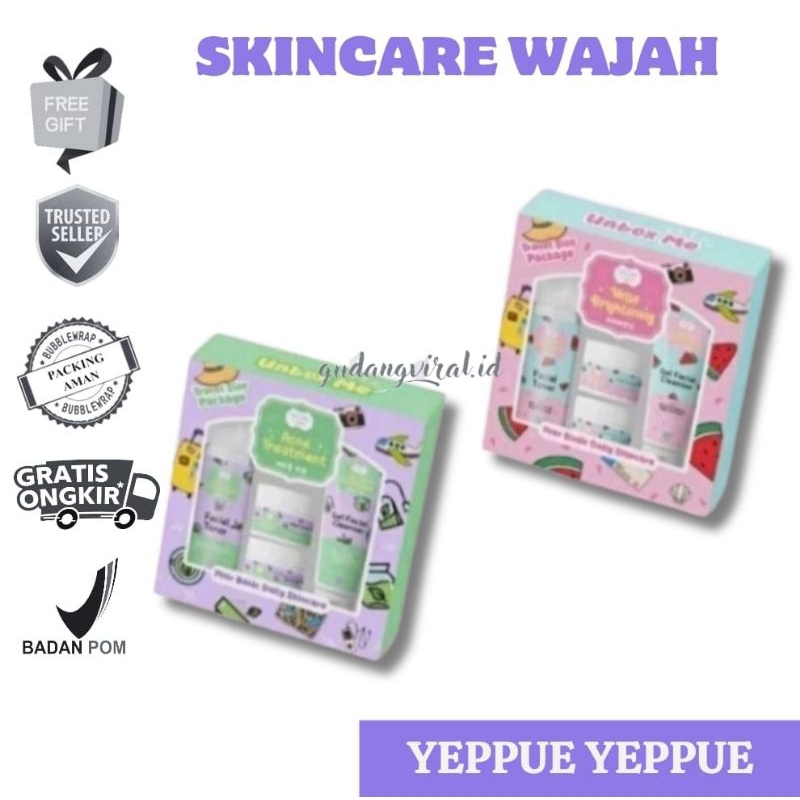 ❤️GV❤️ SKINCARE LENGKAP YEPPU YEPPU KIYOWO CHINGU TRAVEL SIZE HELLO BRIGHTENING ACNE TREATMENT SKINC