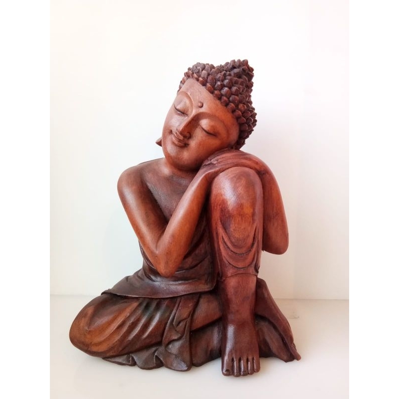 patung buddha sakyamuni santai /patung buddha relax/LAUGHING BUDDHA - RELAX