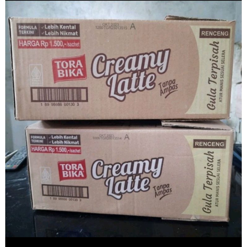 

kardus bekas creamy latte.