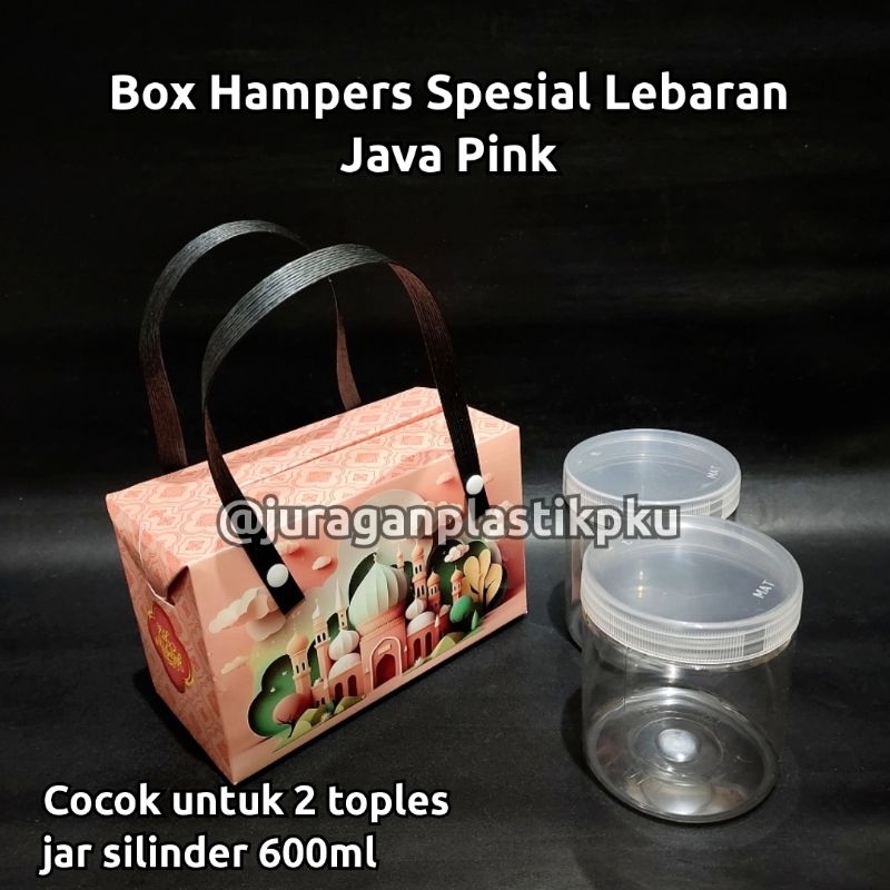 Box Hampers Lebaran Java untuk 2 Toples Jar Silinder 600ml | Kotak Kue Kering Idul Fitri Toples Tabu