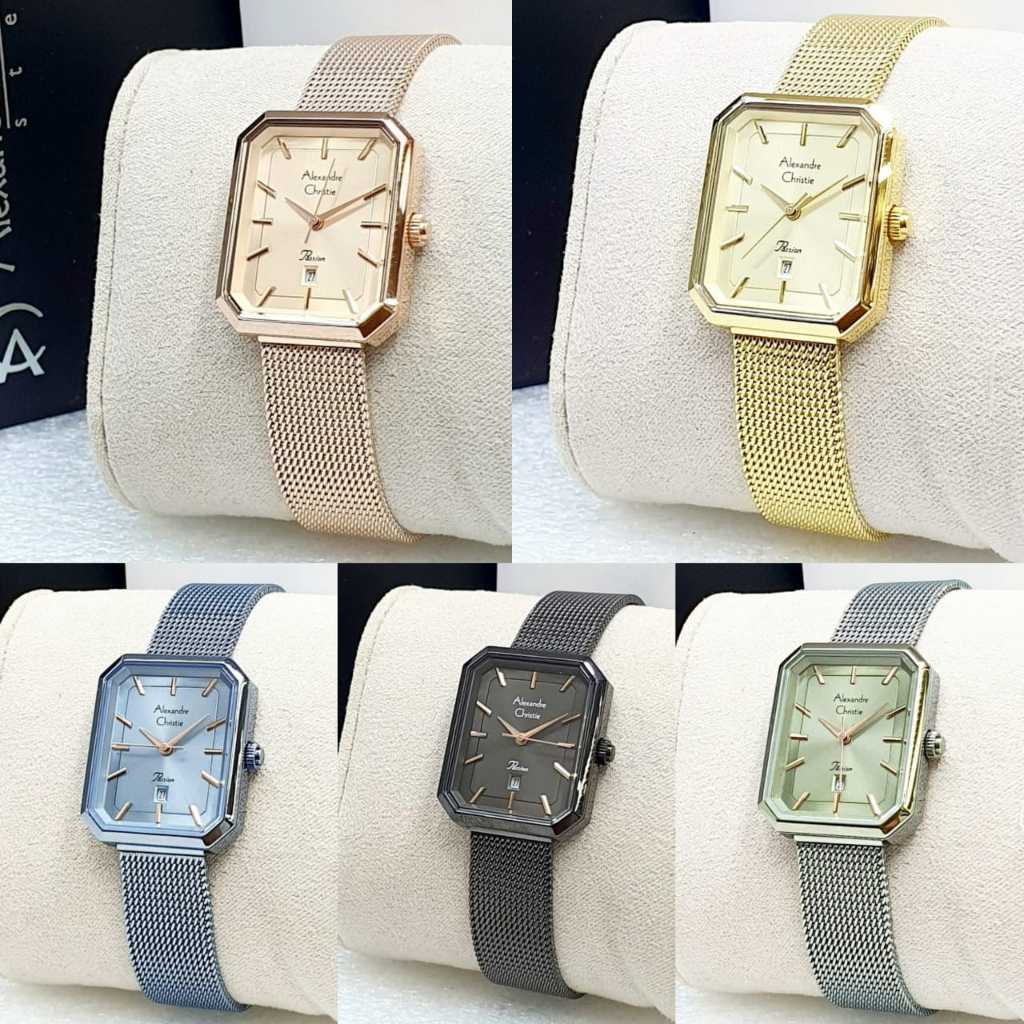 ALEXANDRE CHRISTIE AC2B29 / AC 2B29 jam tangan wanita alexandre christie full stainless model kotak