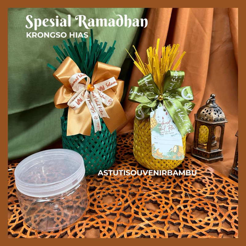 

[NEW MUBARAK SERIES] KRONGSO 9 X 22 CM WARNA + PITA LEBARAN / kue keranjang / krongso besek / besek ikat / parsel murah