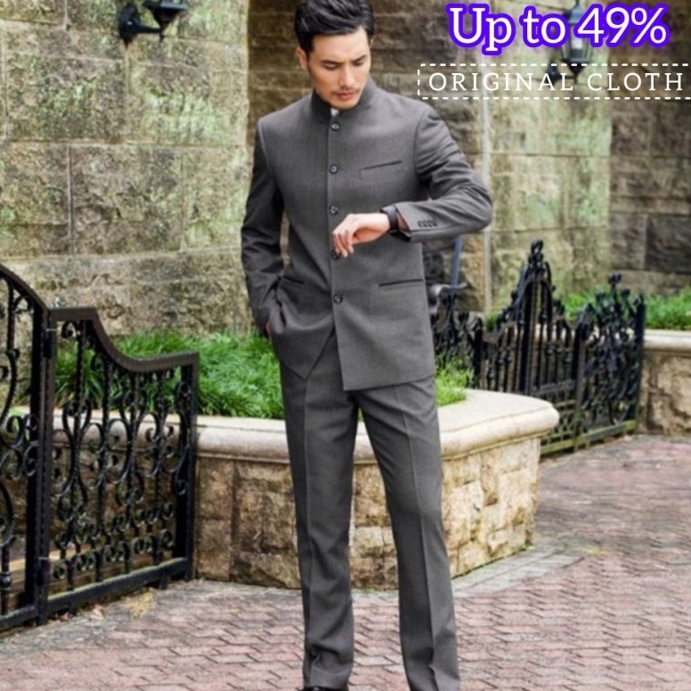 Grosiran Setelan Jasko Pria Dewasa  Setelan Jas Mandarin  Setelan Baju Resepsi