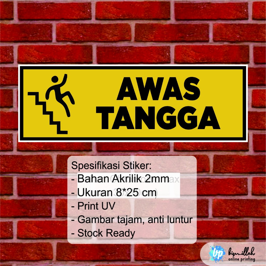 

Akrilik Print UV awas tangga