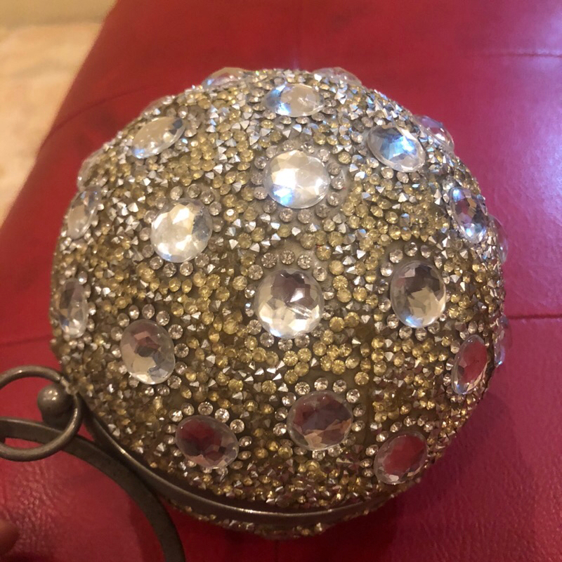 preloved tas wanita kondangan pesta elegan mewah bola diamond berlian rantai