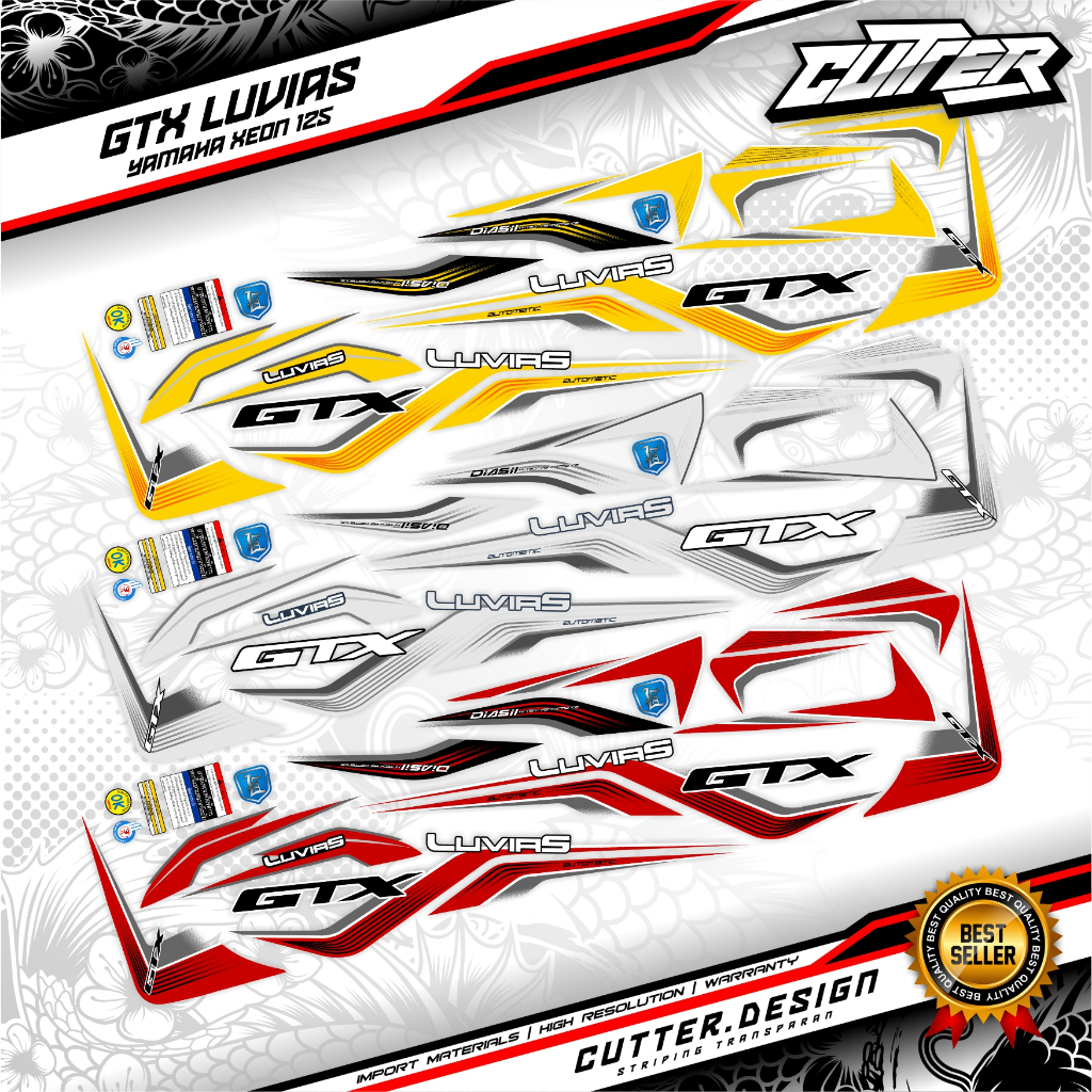 STRIPING TRANSPARAN YAMAHA XEON gtx luvias mio 125 i mx mxi rr ego lc