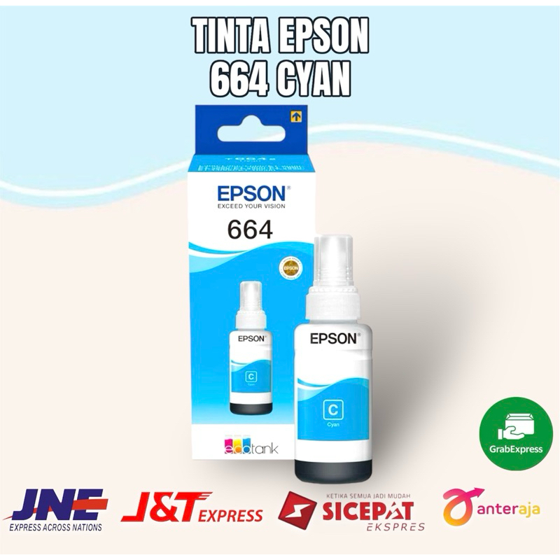 TINTA EPSON 664 WARNA CYAN / BIRU